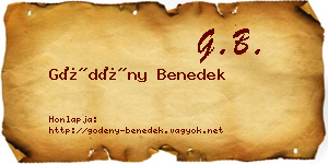 Gödény Benedek névjegykártya